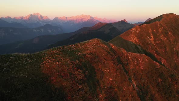 Sunrise in the mountains