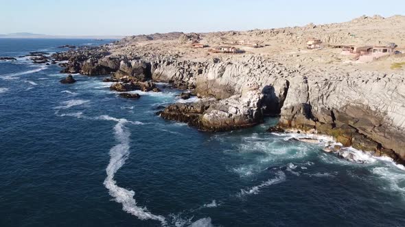 Aerial View of the Coastal Area of the Atacama Region, Chile.