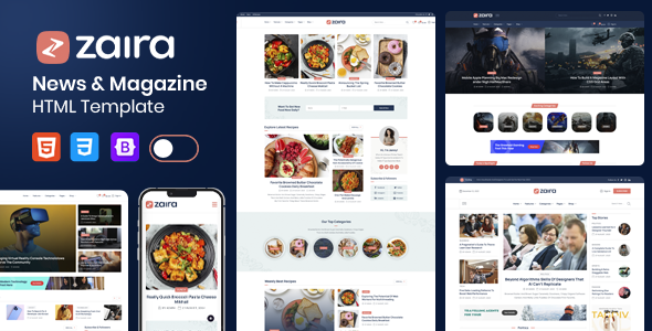 Zaira - News Magazine HTML Template