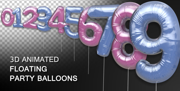 3D Floating Party Balloons