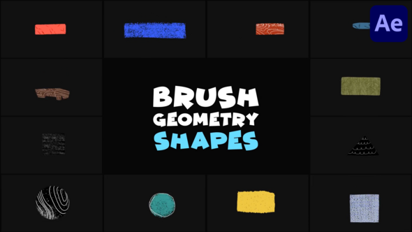 Brush Geomerty Shapes | After Effects