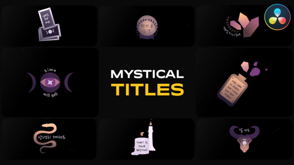 Mystical Elements Titles for DaVinci Resolve