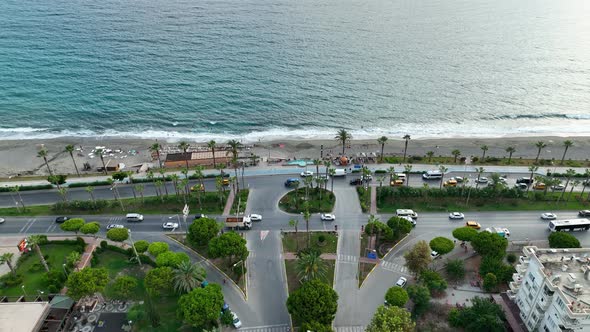 Mahmutlar aerial view Turkey Alanya 4 K