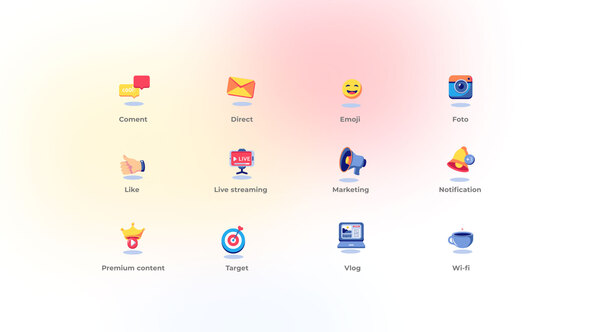 Social Media - Flat Icons alt