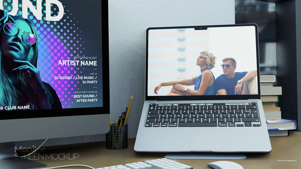 Monitor Screen Office Set alt