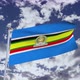 East African Community Flag With Sky 4k - VideoHive Item for Sale
