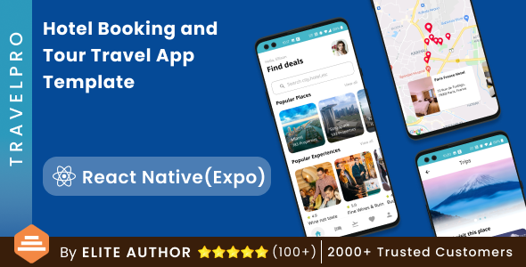 React Native Hotel Booking and Tour Travel App Template in React Native | TravelPro