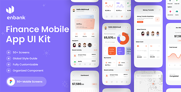 enbank - Finance mobile app UI kit