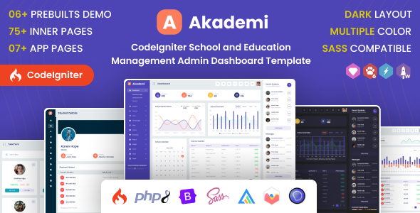 Akademi : CodeIgniter Admin Dashboard Template