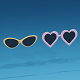 Cartoon Heart Shaped Sunglasses 3D model - 3DOcean Item for Sale