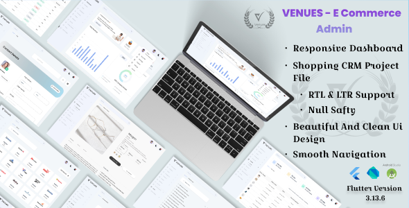 Venues-Flutter Admin Dashboard for E-Commerce