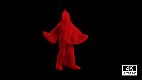Hip Hop Dancing Dark Red Smoke Man 4K alt