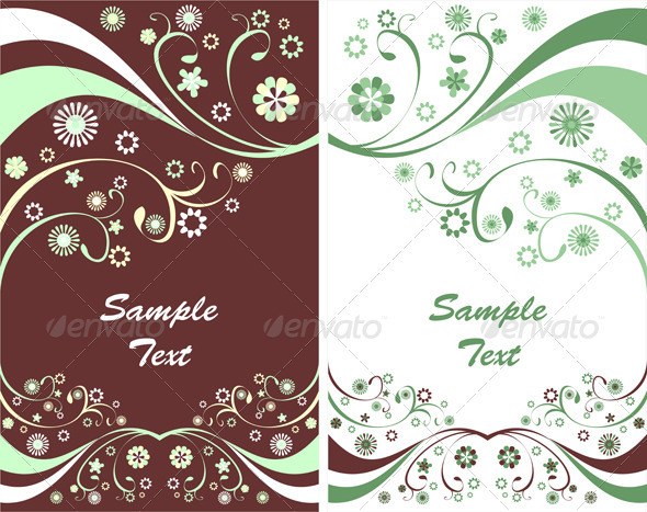 Two Spring Flyers or Floral Backgrounds
