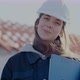 Smiling Young Female Civil Engineer Holding Clipboard - VideoHive Item for Sale