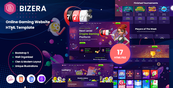 Bizera – Online Gaming and Esports HTML Templates