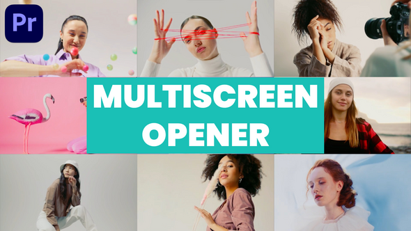 Rhythmic Multiscreen Dynamic Opener & Split Screen Slideshow | MOGRT