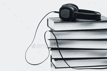 Real books and headphones - audiobook listening