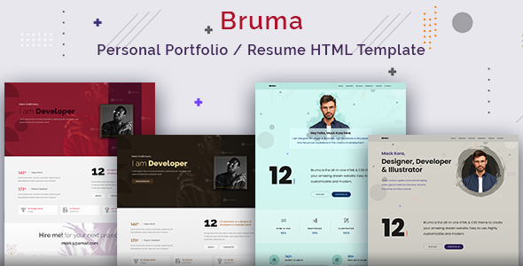 Bruma - Personal Portfolio / Resume HTML Template