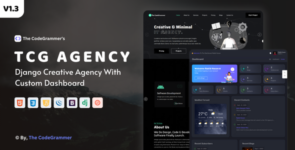 TCG AGENCY - Django Agency With Custom Dashboard