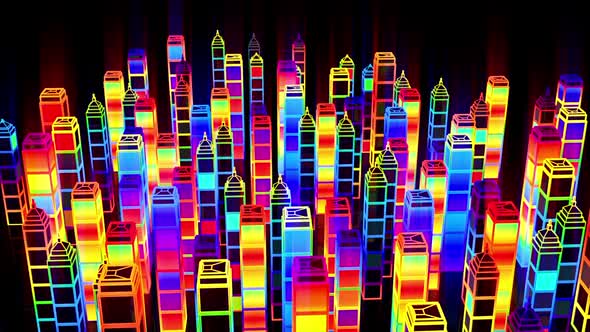 City Colorful Glowing