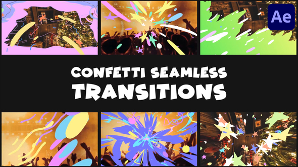 Confetti Seamless Transitions | After Effects