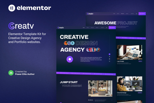 Creatv – Creative Design Agency Elementor Template Kit
