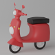 Cartoon Scooter Motorcycle 3D model - 3DOcean Item for Sale