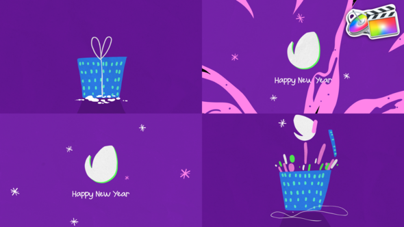 Cartoon Christmas Logo for FCPX alt