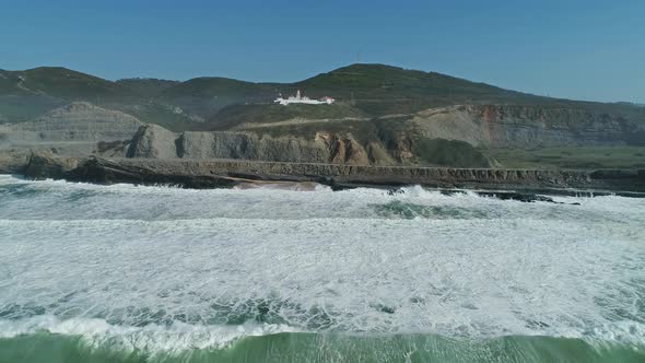 Ocean Waves and Beautiful Beach in Portugal