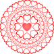 Love Rosette Within Tiny Hearts - GraphicRiver Item for Sale