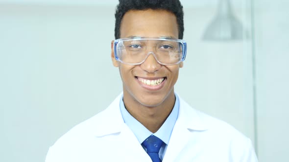 Smiling Afro-American Scientist, Doctor