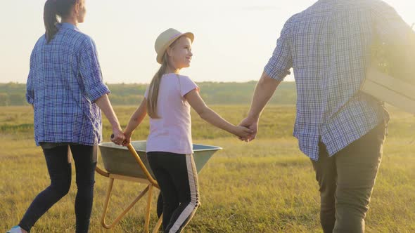 Happy Family in Agriculture