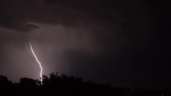 Thunder Lightning Strikes. Lightning Breaks the Darkness. Slow Motion