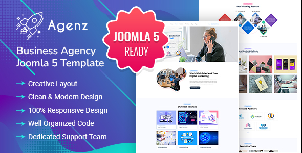 Agenz - Creative Business Agency Joomla 5 Template