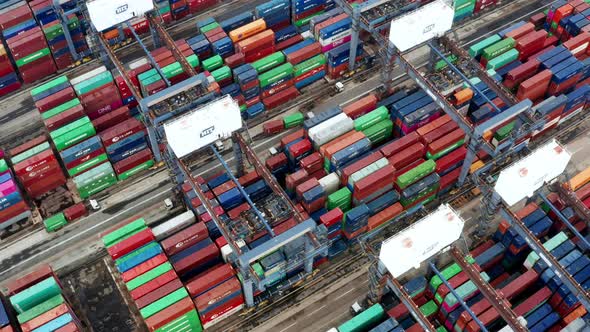 Cargo Container Port in Hong Kong 