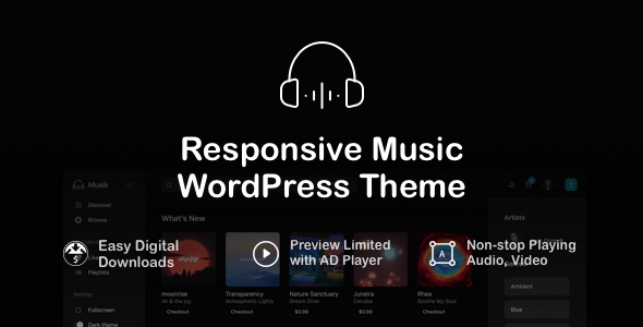 Musik - Responsive Music WordPress Theme