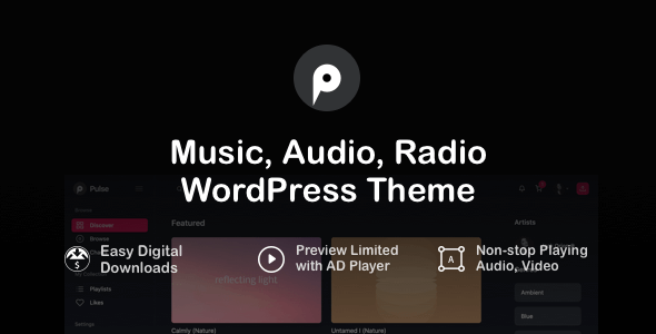 pulse – Music, Audio, Radio WordPress Theme