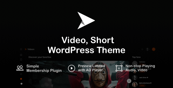 Videon - Video, Short WordPress Theme