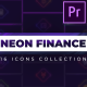 Neon Finance Icons | Premiere Pro - VideoHive Item for Sale