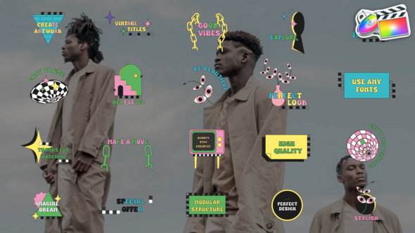 Colorful Vintage Titles for FCPX alt