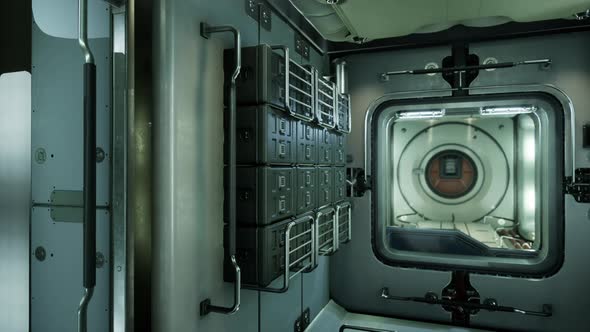 Interior of Futuristic Internation Space Station alt