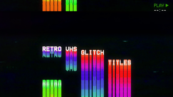 Retro VHS Glitch Titles