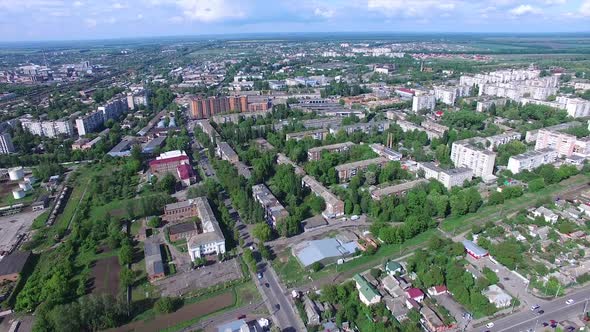 Top View On The Panorama Of City