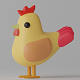 Cartoon Lovely Chicken 3D model - 3DOcean Item for Sale
