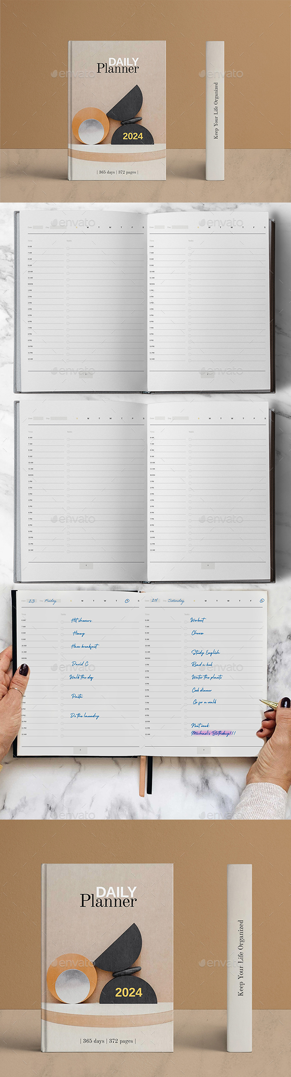 365 Daily Planner 2024 Template