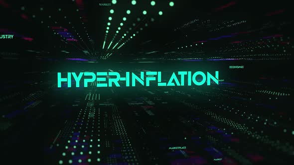 Sci Fi Digital Economics Word Hyper Inflation