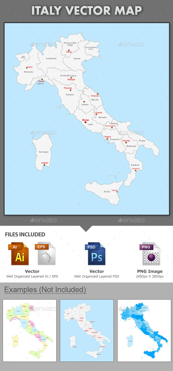 Italy Layered Map