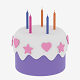 Cartoon Birthday Cake 3D model - 3DOcean Item for Sale