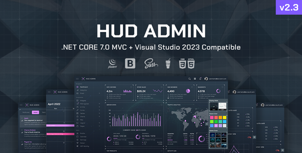 HUD - .NET Core 7.0 MVC Admin Template