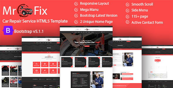 Mr Fix - Car Repair Service HTML5 Template